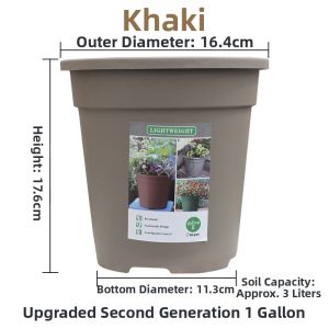 Global Second Generation Gallon Flower Pot European Style Environmental-Friendly Pp Resin Large Flower Pot Florals Green Plant Extra Large Thickened Plastic Flower Pot