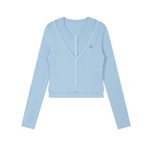 Korean Style Off-Shoulder Two-Piece Knit Sweater