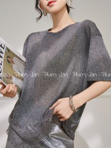 PlumJan | Áo Thun Rộng Phong Cách Lấp Lánh