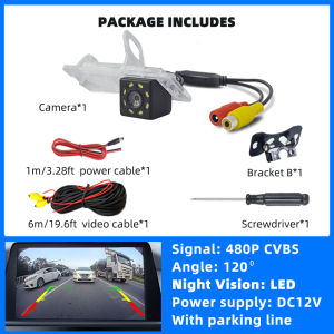 QXNY HD Backup Camera Reverse License Plate Light for Renault Fluence Espace Megane 3 Dacia Logan 2 Symbol Sedan Grand Scenic.