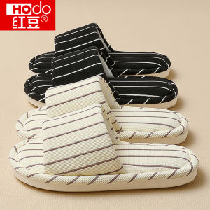 Dép Vải Lanh Hodo Hoa Văn Sọc Giản Dị Thấm Hút Cho Nữ Dép Vải Lanh Cotton Mùa Hè 2025 Dép Lót Bằng PVC Dép Lót Bằng PVC