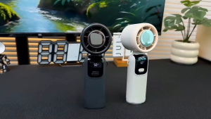 TECพัดลมพกพา พัดลมมือถือ ขนาดเล็ก Outdoor Portable Fan Cooling Handheld Fan 100-ความเร็ว mini ความเร็วสูง พัดลมกลางแจ้ง