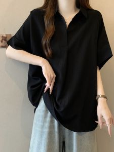 AIYITI | Plus Size Concealing Loose Polo Shirt
