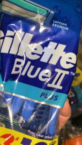 Gillette Blue 2 Plus Isi 10 Batang Gillette 2 Mata Pisau Original