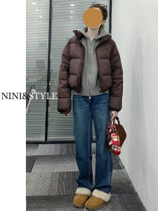 Quần Jeans Ống Rộng Lót Lông Cừu Cạp Cao Ôm Dáng Quần Ống Thẳng Cho Nữ Thu Đông Quần Jeans Denim Thường Ngày