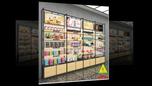 Kệ trưng bày sản phẩm hàng hóa  kệ trang trí khung sắt mặt gỗ KST430 - NỘI THẤT LẮP RÁP VIENDONGADV