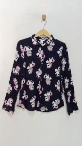 (mamogo outlet) H*M Long Sleeves Shirt Viscose/Kemeja wanita lengan panjang/fashion branded