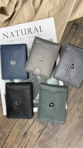 Royal Bagger Dompet Karbon Fiber Slim untuk Pria Tempat Kartu Minimalis Pelindung RFID Dompet Ringan untuk Saku Depan 3240