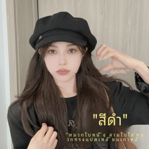 หมวกเบเร่ต์ทรงแปดเหลี่ยมฤดูใบไม้ร่วง/ฤดูหนาวสำหรับผู้หญิง สไตล์ญี่ปุ่น หมวกปากเป็ด ทรงเรขาคณิต แฟชั่น หมวกศิลปิน หมวกทรงสี่เหลี่ยมจัตุรัส