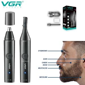 VGR | VGR Washable Nose Hair Trimmer Beard Facial Hair Trimer Eyebrow Electric Brow Nose Trimmer 2 In 1 Rechargeable V-613
