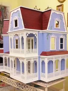Nhà búp bê mini sang trọng bằng gỗ
