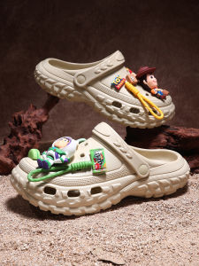 Casual Mens Summer Outdoor Sandals Anti-Slip Thick Bottom Beach Mens Slip-On Shoes Comfortable Breathable EVA Material