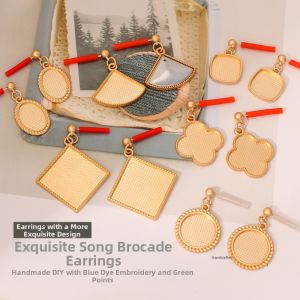 QINGPIN | Chinese Style Silk Earrings 925 Silver