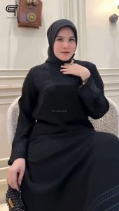 GAMIS ABAYA HITAM BORDIR MEWAH / GAMIS HITAM BORDIR / GAMIS ABAYA TERBARU