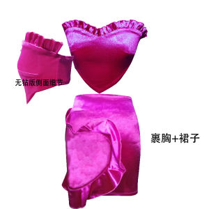 ชุดการแสดงสำหรับกลุ่มสาวๆแบบใหม่ชุดเล่นเพลง gidle ชุดเวทีแบบเดียวกันกับ LISA ชุดแจ๊ส DJ สายเดี่ยวรูปหัวใจเพชรคริสตัล