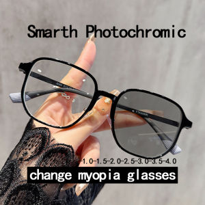 Myopia Light-sensitive Color-changing Glasses With Anti-blue Light Function Ultra-lightweightFashionable High-end In Style6090