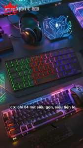Bàn phím mini Led MK515 có dây cổng USB Led phím mini không dây cho laptop macbook