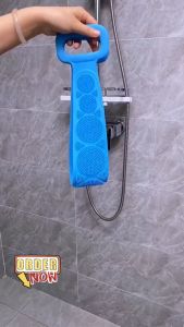 Body Back Scrubber Double Side Bathing Brush for Skin Deep Cleaning Massage Dead Skin Removal Exfoliating Belt for Shower Easy to Clean Lathers Well for Men & Women (Multicolor)