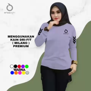 baju olah raga wanita terbaru lengan panjang simple elegant kekinian