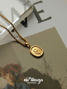 Elegant French Vintage Sunflower Titanium Steel Sweater Necklace Versatile Personality Match All the Time  out Fashion Jewelry