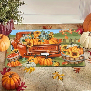 VIKAMA Halloween Skeleton Dachshund Doormat Chống Trượt Jack O Lantern Trick Or Treat Pattern Thảm Trải Sàn Trong Nhà Ngoài Trời Cho Trang Trí Mùa Thu