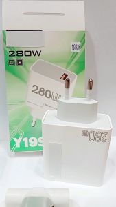 Adaptor Charger 280W For VVO Y19S Super Vooc Adapter Batok Casan HP USB-A Universal Fast Charging