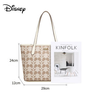 Disney hàng thật chính hãng Mickey in tote túi phụ nữ Màu quả mơ vai và tay xách trọng lượng nhẹ và độ bền cao