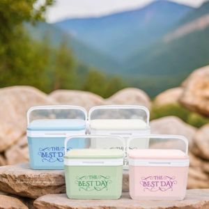 Bình đá mini 1L. Thiết kế nắp kín giữ nhiệt tốt nhựa PP an toàn không mùi