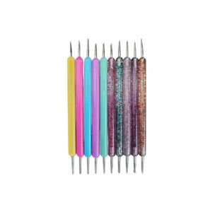 10-Piece Double-Headed Dotter Set with Mandala Pattern Handles Suitable for Nail Art Ceramic Painting and Clay Sculpting Tool
