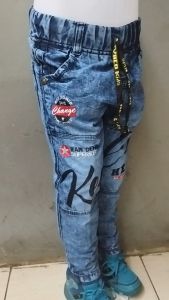 Celana panjang jeans anak laki laki usia 1 - 12 tahun celana panjang anak cowok motif bordir kualitas premium gaul dan keren