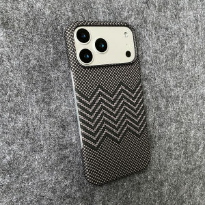 szhaiyu | Carbon Fiber Kevlar Pattern for Magsafe Magnetic Phone Case for IPhone Air 17 16 Plus 15 14 13 12 11 Pro Max Shockproof Cover