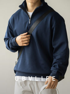 UBV | Casual Sporty Loose Sweatshirt Half Zip