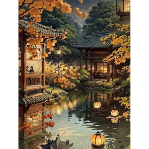 BILIBILI | Oil Painting By Numbers Retro Attic Scenery DIY Number Drawing Canvas Pictures By Numbers Home Decor Large Size
