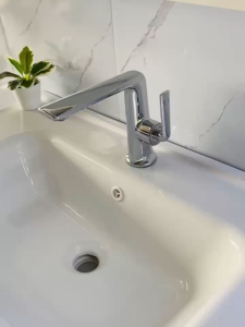 Vòi Lavabo Nóng Lạnh KIMATA Cao Cấp Đồng Thau Mạ Crom Niken 5 Lớp siêu bền Tặng kèm dây cấp nóng lạnh