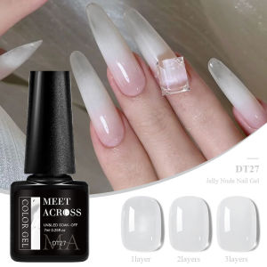Jelly Gel Nail Polish Sheer Translucent Semi Permanent Soak Off UV Gel Varnish For Summer Nails Manicure Nail Supplies DIY Decor