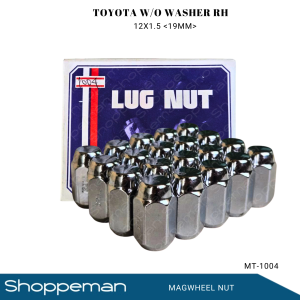 UNIVERSAL TOYOTA MAG WHEEL NUT LUG NUT WITH WASHER RH 12x1.5 19mm MT-1004