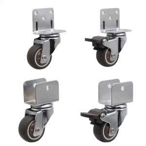Crib casters Chair casters Furniture casters L-type silent universal wheel side right Angle wheel
