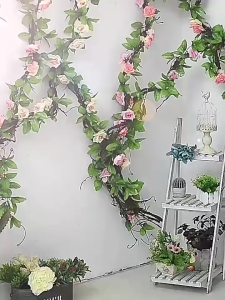 ช่อดอกกุหลาบประดิษฐ์ประดิษฐ์ประดิษฐ์ประดิษฐ์ดอกไม้ประดิษฐ์ยาว 240 ซม. หลายสีให้เลือกสำหรับตกแต่ง