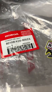 Spakbor Belakang Fender RR Assy Honda BeAT FI K25 Stater Kasar 2012 - 2014 Ori Ahm 8010BK25900ZA