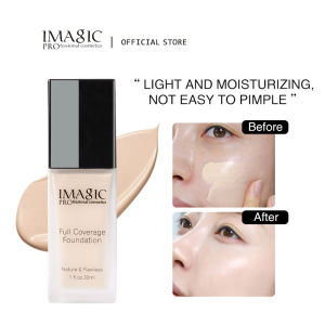IMAGIC Kem Nền Dạng Lỏng Cho Mặt Kem Che Khuyết Điểm Che Phủ Toàn Bộ Kiểm Soát Dầu Dễ Mặc Mềm Mại Cho Khuôn Mặt Kem Nền Mịn Màng Cho Mọi Loại Da Nền Trang Điểm Tự Nhiên Lâu Trôi - Lazada