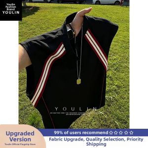 YOULIN | Striped Breathable Sleeveless T-shirt for Men