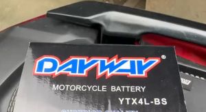 DAYWAY MOTORCYCLE BATTERY FOR  HONDA BEAT PREMIUM | YTX4L-BS MOTOR BATTERY | MAINTENANCE-FREE BATTERY