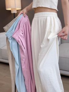 Acetate Wide Leg Pants Grunge Casual Slacks Yamamoto Smooth Lightweight Trousers