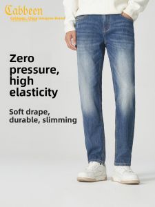 CABBEEN | Quần Jeans Denim Ôm Body Họa Tiết Caro Mỏng Nhẹ Dành Cho Mùa Hè