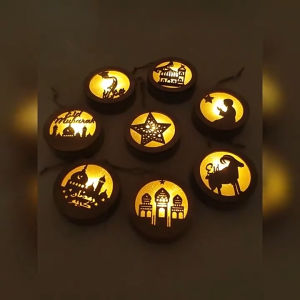 Lentera Kayu Dekoratif - Lampu Hias Ramadhan & Idul Fitri Dengan Desain Estetik