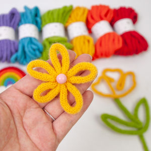 Tricot Colorful Braided Hollow Cord - 7mm Diameter Knitting Wool Rope for DIY Craft & DIY Styling