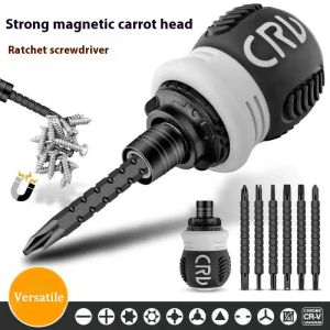 13 in 1 Ratchet Screwdriver Set Short Shaped Radish Head High Hardness Labor-saving Multi-functional Dual-purpose