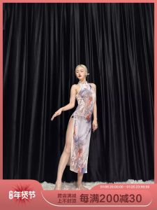 Váy Sườn Xám in Hoa Không Tay Cao Cấp Rour Dành Cho Phụ Nữ Trẻ 18-25 Tuổi Mùa Thu 2023 Không Tay Màu Trơn Chất Liệu Khác