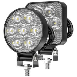 Mini 2.5 "Đèn LED Vuông Làm Đèn 7 Đèn LED 4X4 Jeep JK 4WD Xe Tải Đèn Xuyên Quốc Gia Mềm 9V-30V Điện Áp IP65 Chống Thấm Nước