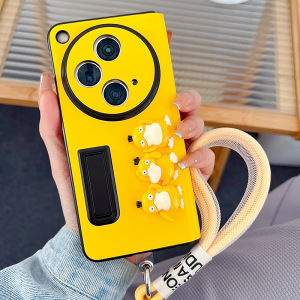 Cute Cartoon Case for OPPO Find N3 Fold Built-in Stand Luxury PU Leather Cover Shockproof Full-Body Slim Soft Phone Casing Accessories for OPPO FindN3